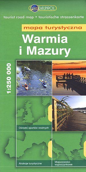 Warmia i Mazury. Mapa turystyczna w skali 1:250 000