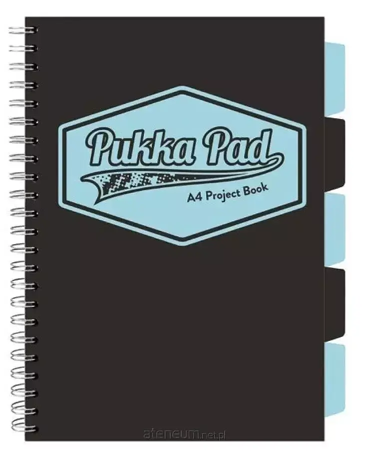 Kołozeszyt pukka pad a4 project book black & blue sky czarny