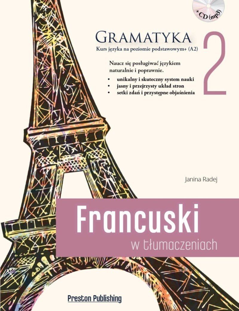 Francuski w tłumaczeniach. Gramatyka 2. Poziom A2 + CD