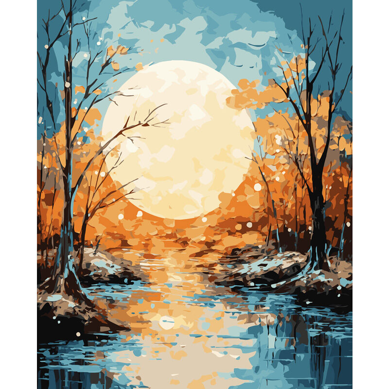Malowanie po numerach Księżyc 40x50cm