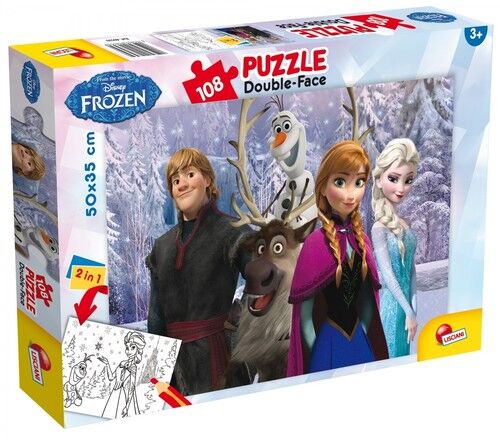 Puzzle dwustronne Kraina Lodu 108