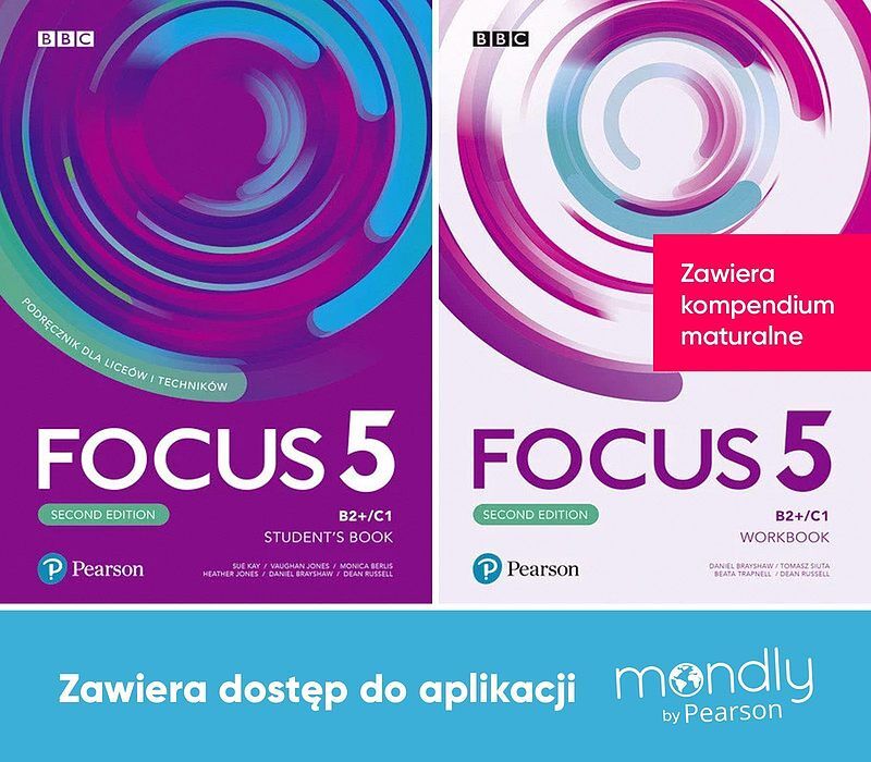 Focus second edition 5. Komplet podręcznik + zeszyt ćwiczeń + dostęp mondly