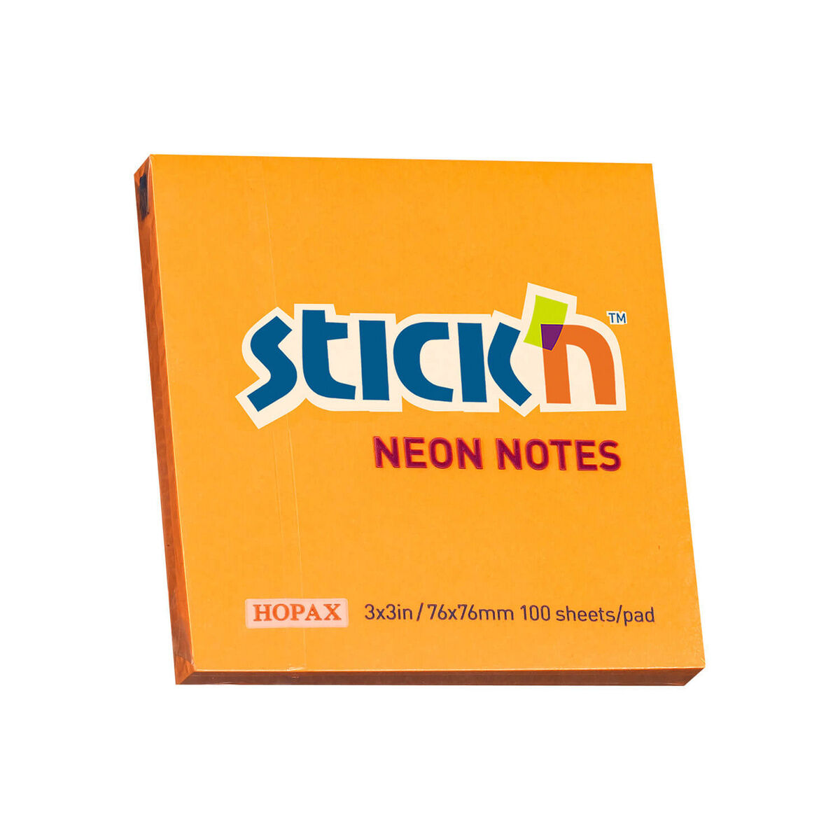 Notes samoprzylepny 76x76 mm pomarańczowy neon 100 kartek