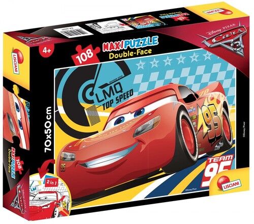 Puzzle dwustronne maxi 108 Auta 3 Cars on fire