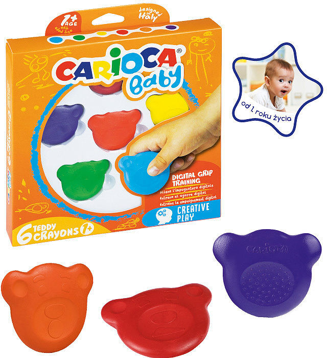 Kredki carioca misiaki baby dla dzieci 6 kolorów 42956