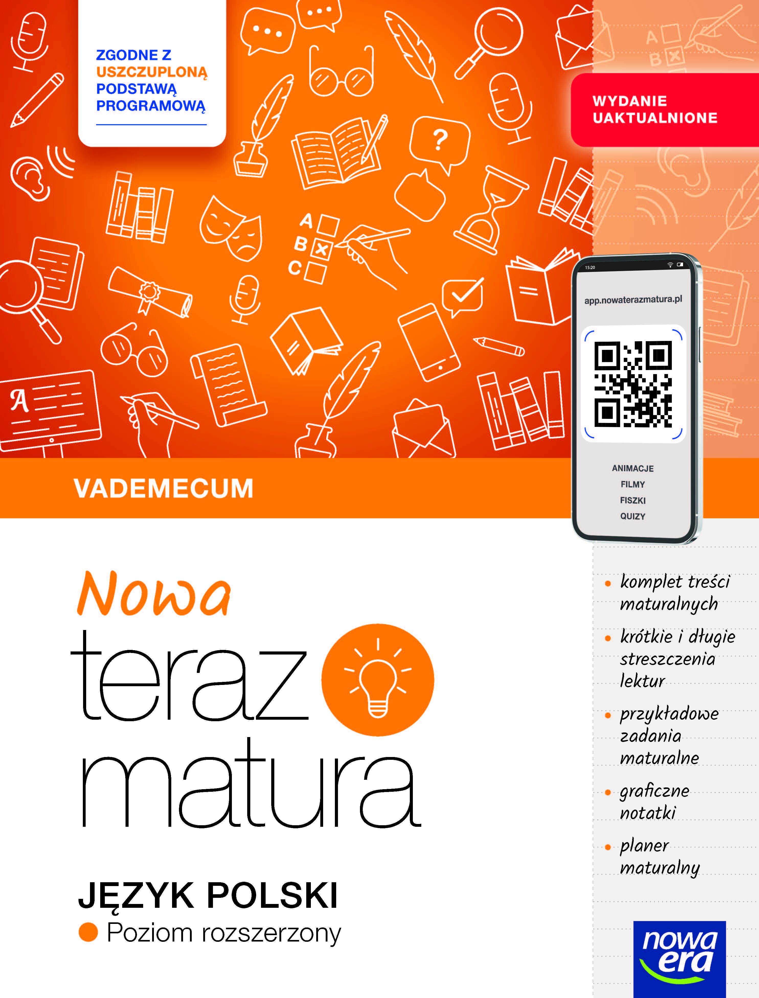 Teraz matura 2025/2026 Język polski Vademecum zakres rozszerzony