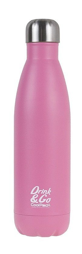 Bidon termiczny metalowy coolpack pastel róż