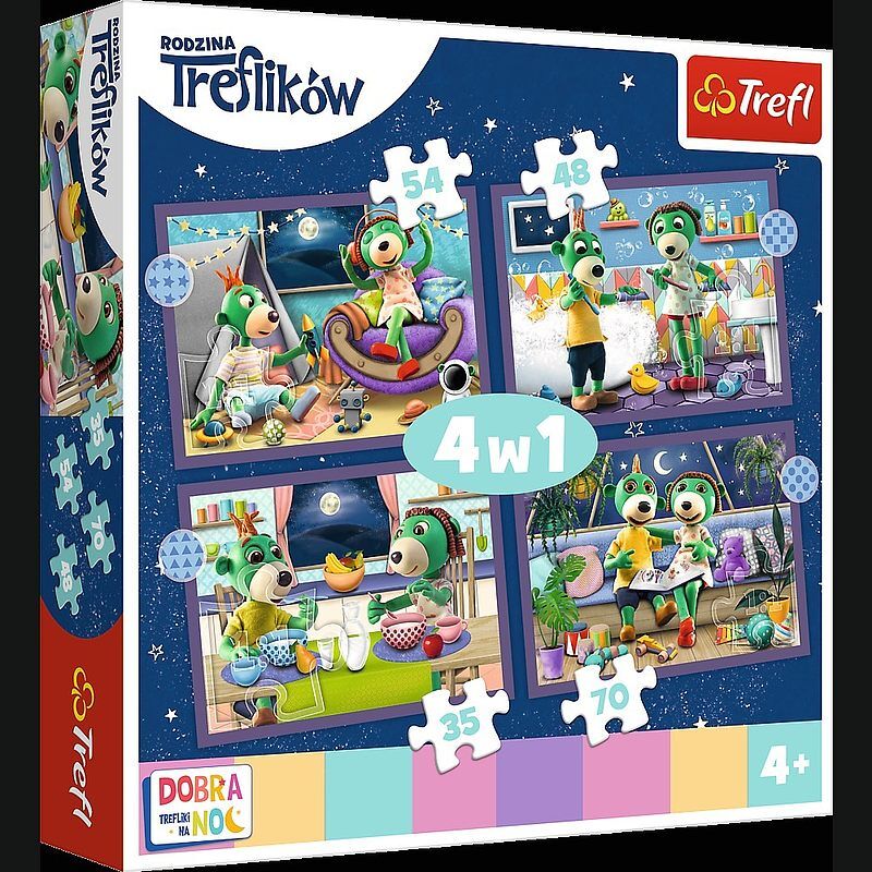Puzzle 4w1 trefliki przed snem dobranoc, trefliki na noc 34399