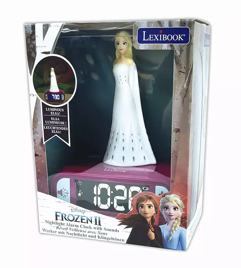 Budzik cyfrowy z lampką nocną frozen i efektami dźwiękowymi rl800fz