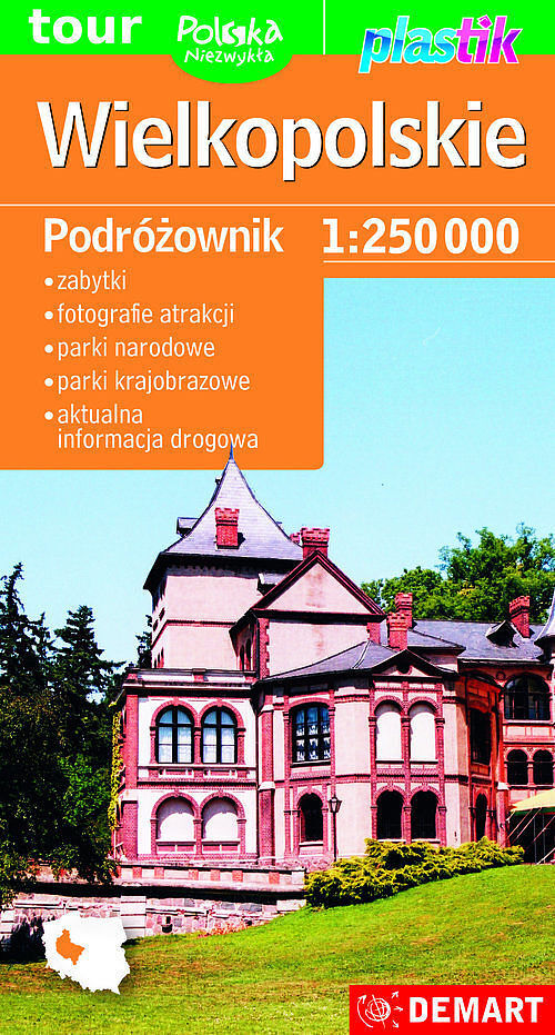 Wielkopolskie. Podróżownik - mapa turystyczna Plastik w skali 1:250 000