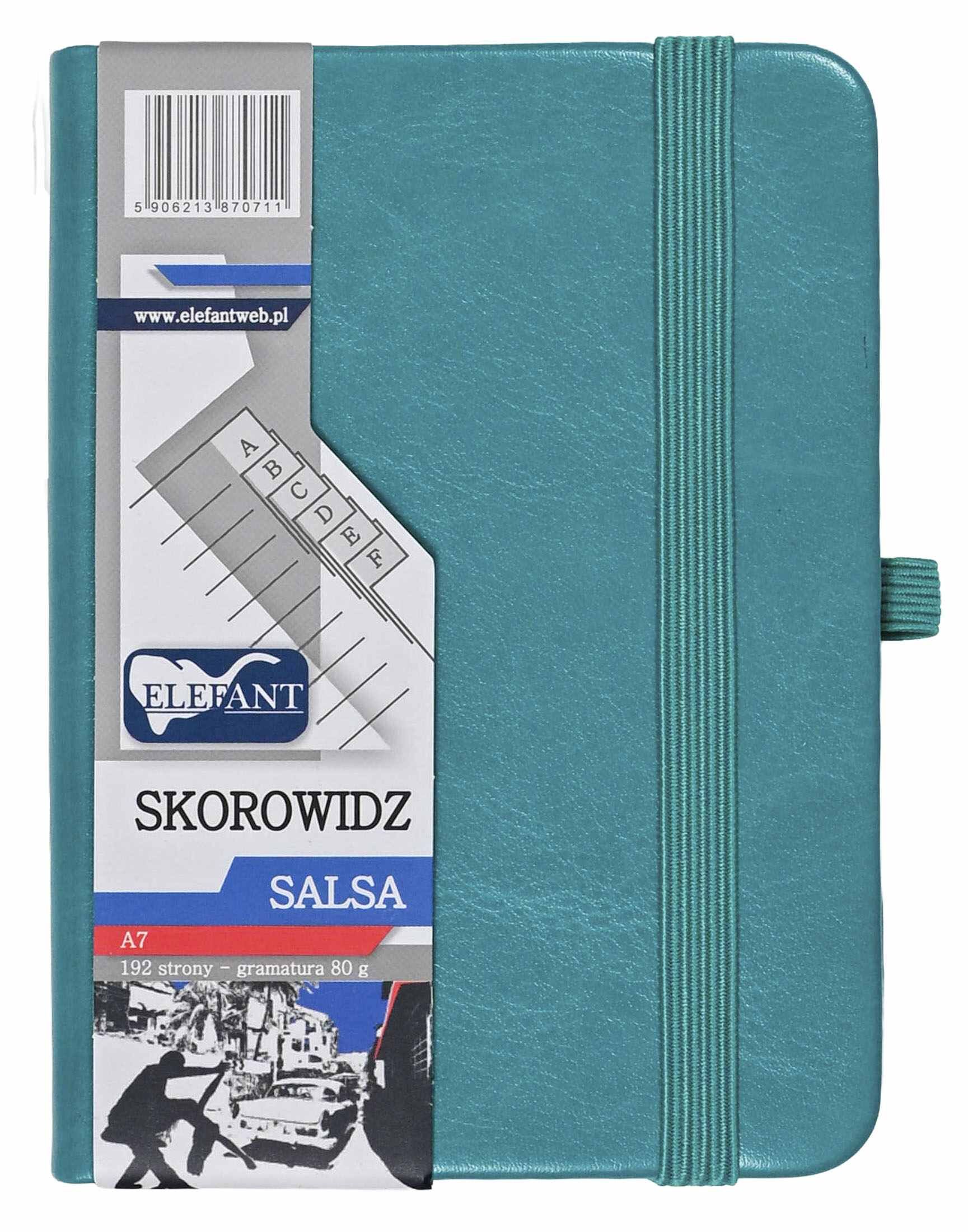 Skorowidz A7 Salsa turkusowy