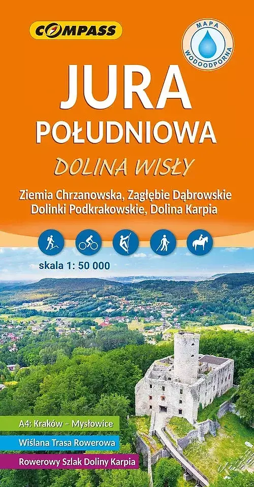 Jura Południowa. Dolina Wisły. Mapa turystyczna w skali 1:50 000 (wersja wodoodporna)