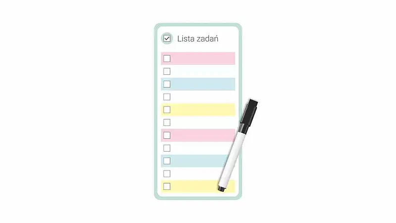 Planer magnetyczny lista zadań z markerem