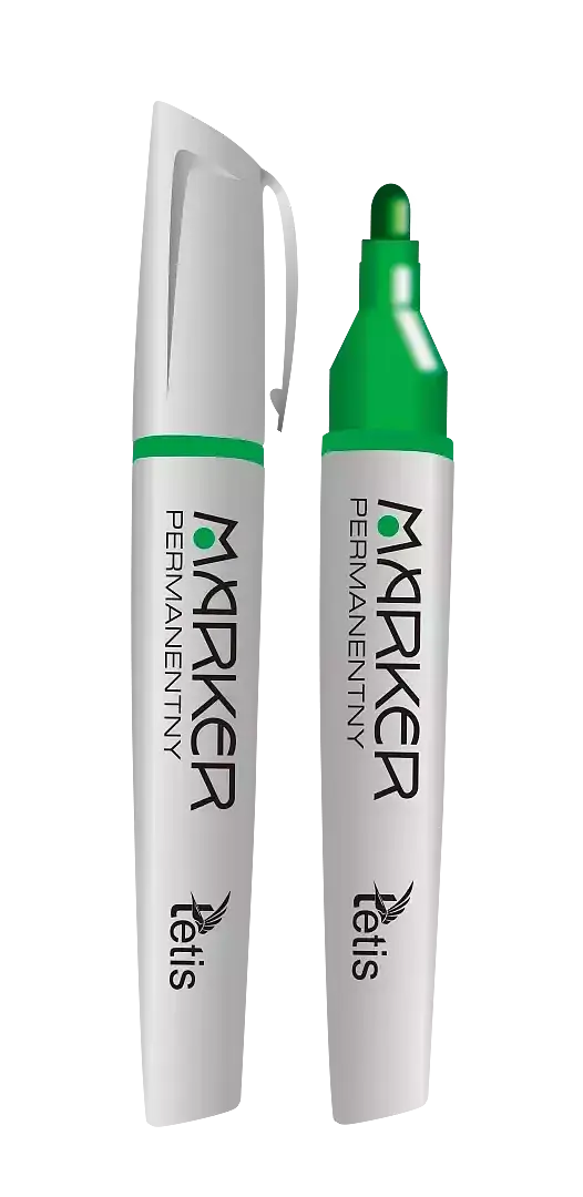 Marker permanentny zielony  paczka 12 sztuk