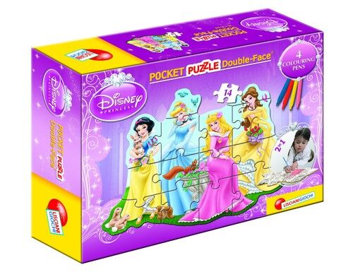 Puzzle dwustronne kieszonkowe Princess