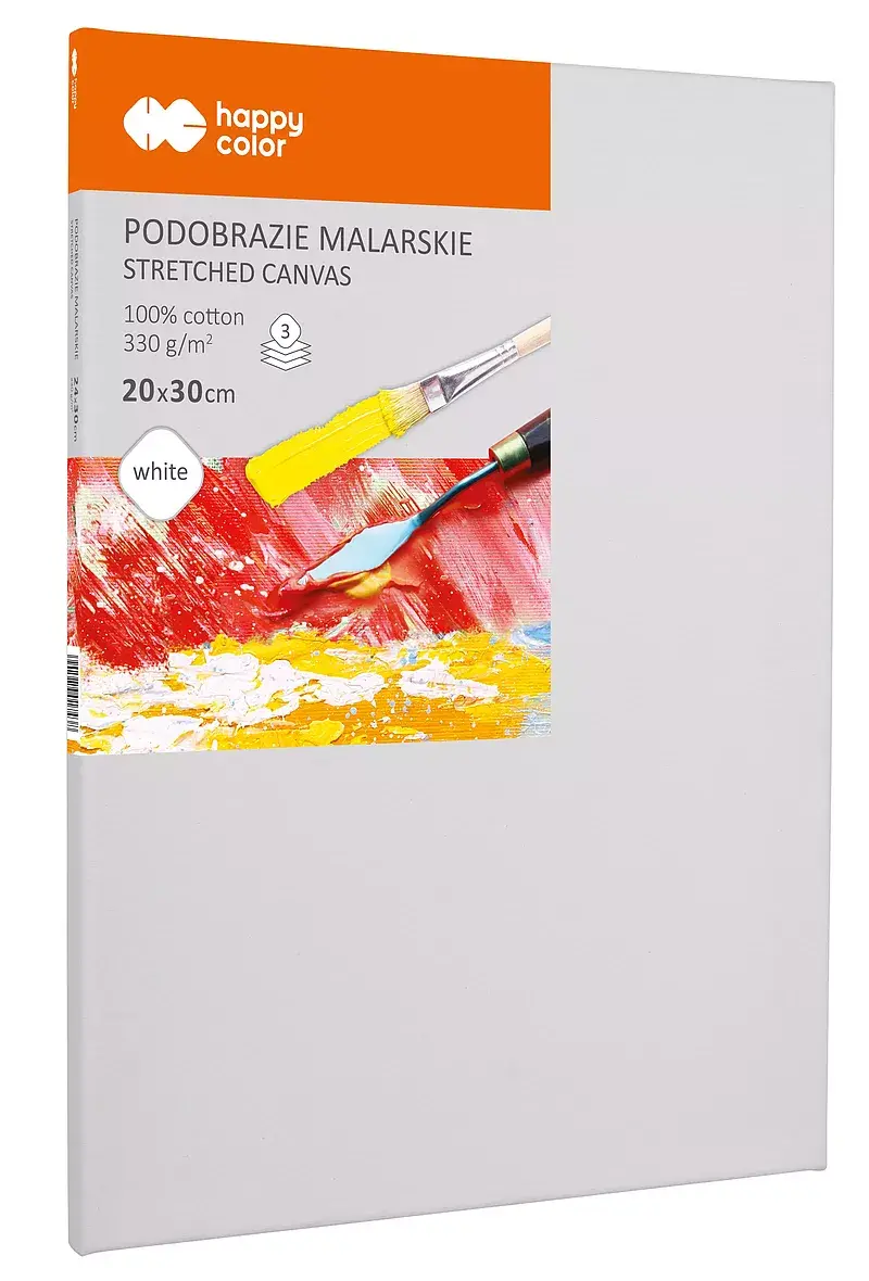 Podobrazie malarskie bawełniane 20x30cm płótno 330gsm happy color