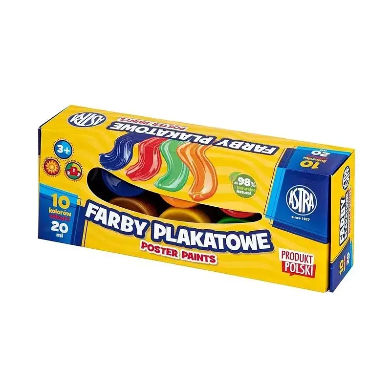 Farby plakatowe astra 10 kolorów
