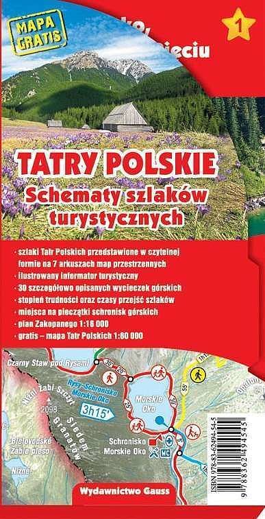 Tatry Polskie. Schematy szlaków turystycznych