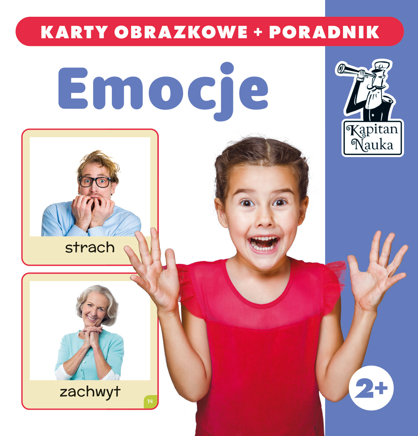 Emocje. Karty obrazkowe + poradnik. Kapitan Nauka
