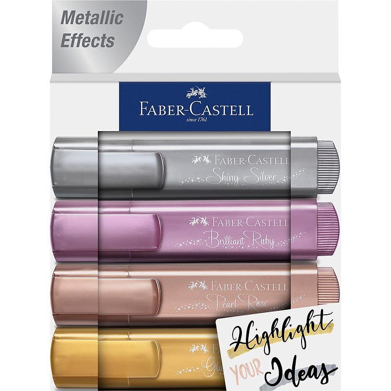Zakreślacz faber-castell 1546 metaliczny creativ studio 4 kolory