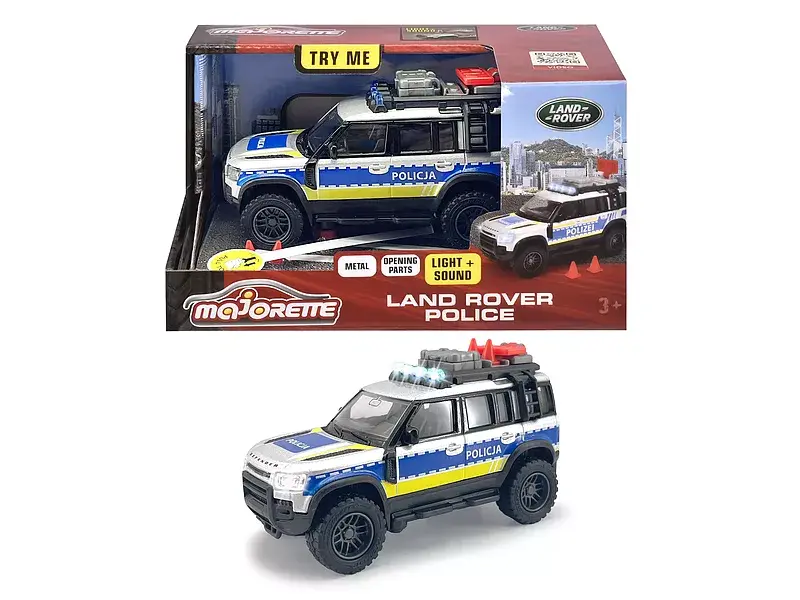 Policja land rover majorette grand 12,5 cm