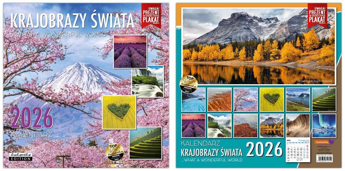 Kalendarz 2026 classic Krajobrazy Świata