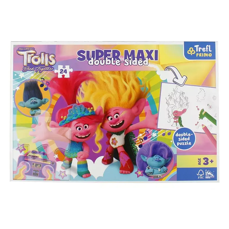 Puzzle 24 super maxi wesoły dzień trolli 41017