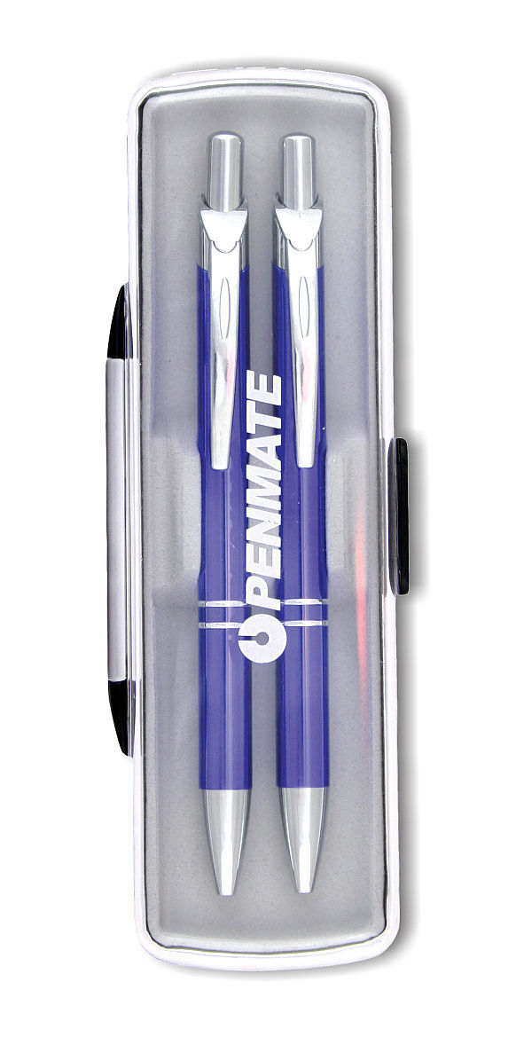 Komplet penmate b+m lux długopis, ołówek automatyczny ciemnoniebieski