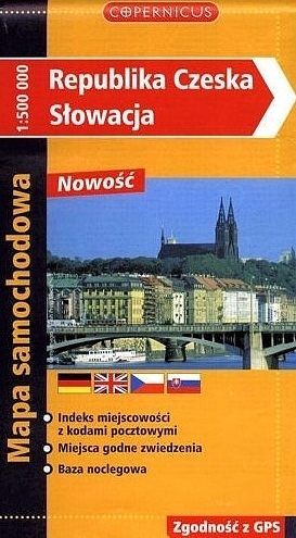 Republika Czeska - Słowacja. Mapa samochodowa w skali 1:500 000
