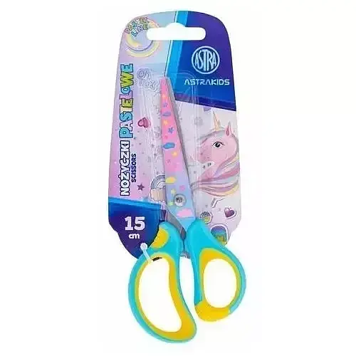 Nożyczki szkolne z ergonomiczne astrakids unicorn 15 cm. 1 szt