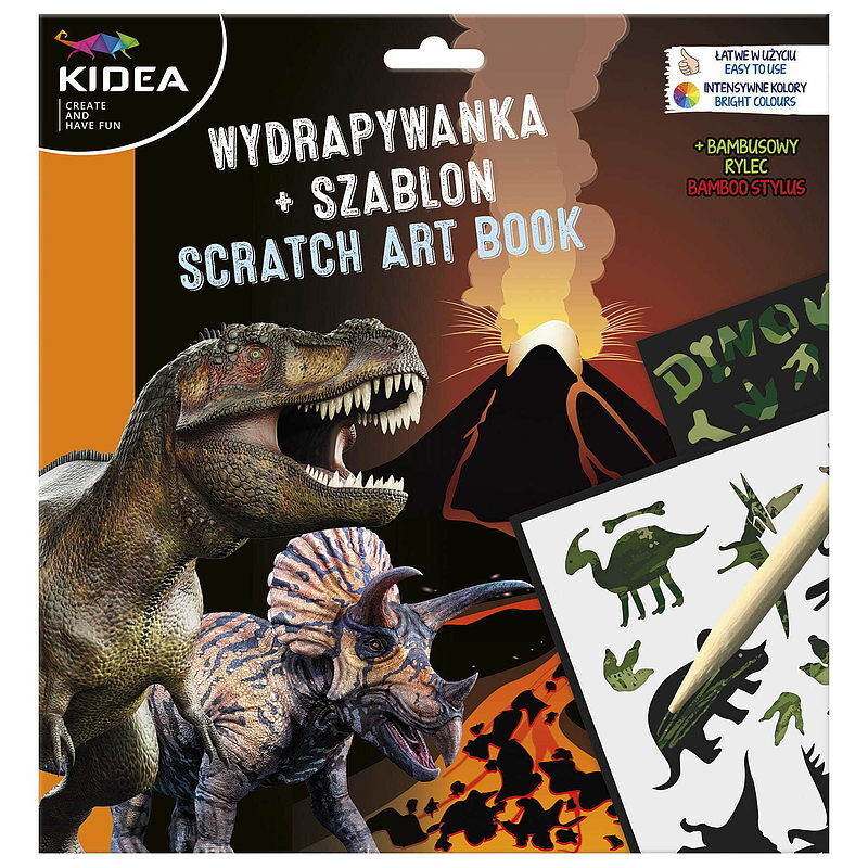 Kreatywne wydrapywanki kidea z szablonami b