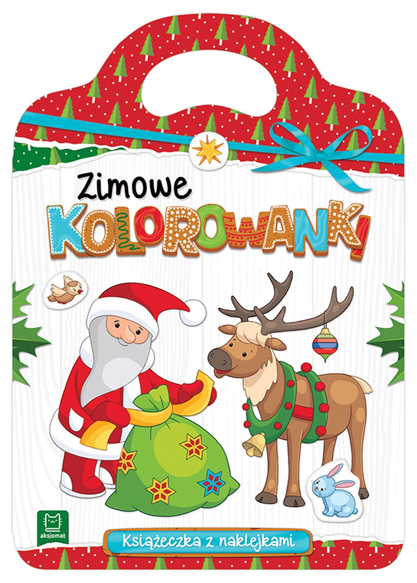 Zimowe kolorowanki. Książeczka z naklejkami.