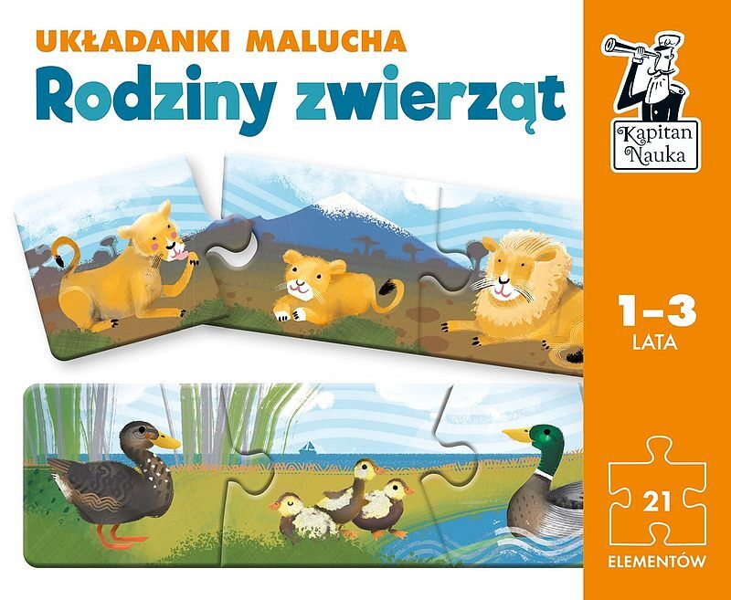 Rodziny zwierząt. Układanki malucha. Kapitan Nauka