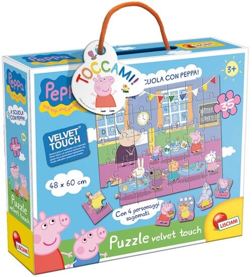 Puzzle Świnka Peppa w szkole velvet touch 35