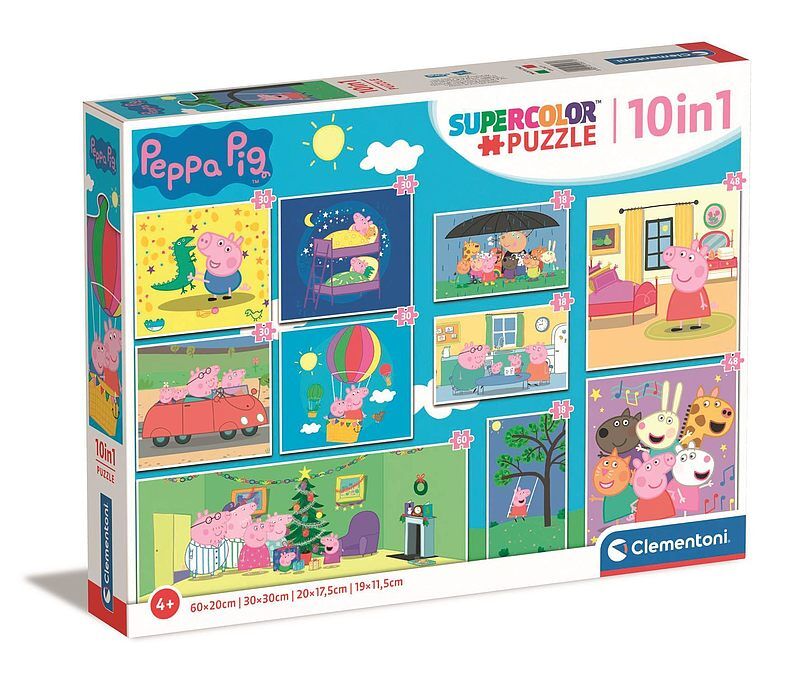 Puzzle 10w1 super kolor peppa pig 20271