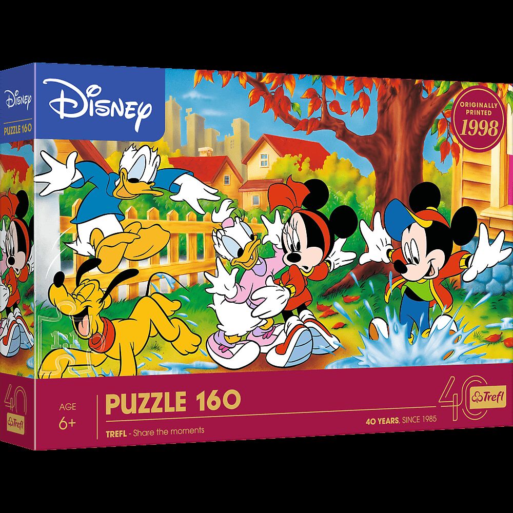 Puzzle 160 40-lecie Trefl  Zabawa w kałużach Disney Mickey Mouse and Friends 40055