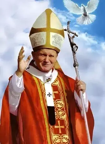 Diamentowa mozaika papież jan paweł ii z gołębiem no-1006858