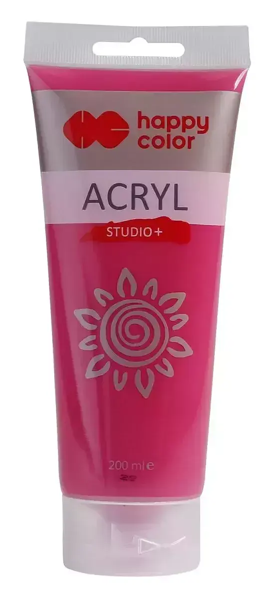 Farba akrylowa studio 200 ml karminowy happy color