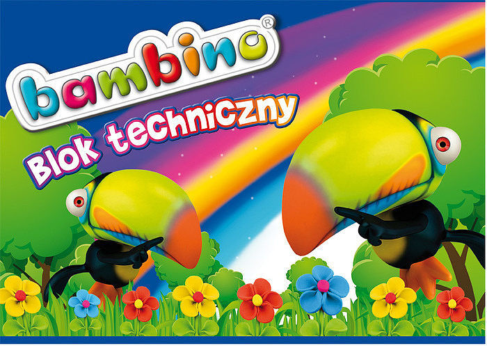 Blok techniczny a4 biały bambino 31160