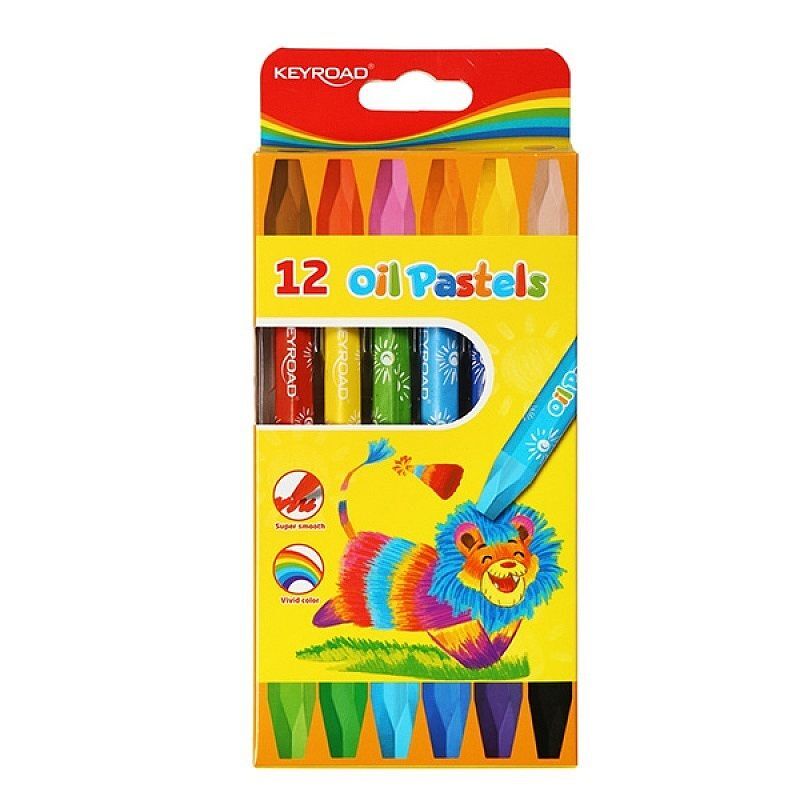 Pastele olejowe sześciokątne keyroad 12 sztuk
