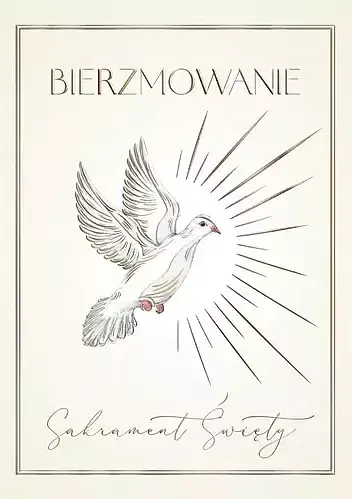 Karnet a5 bierzmowanie gołąb