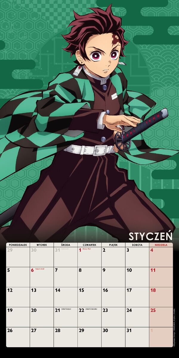 Demon Slayer (Kalendarz ścienny) - 2026