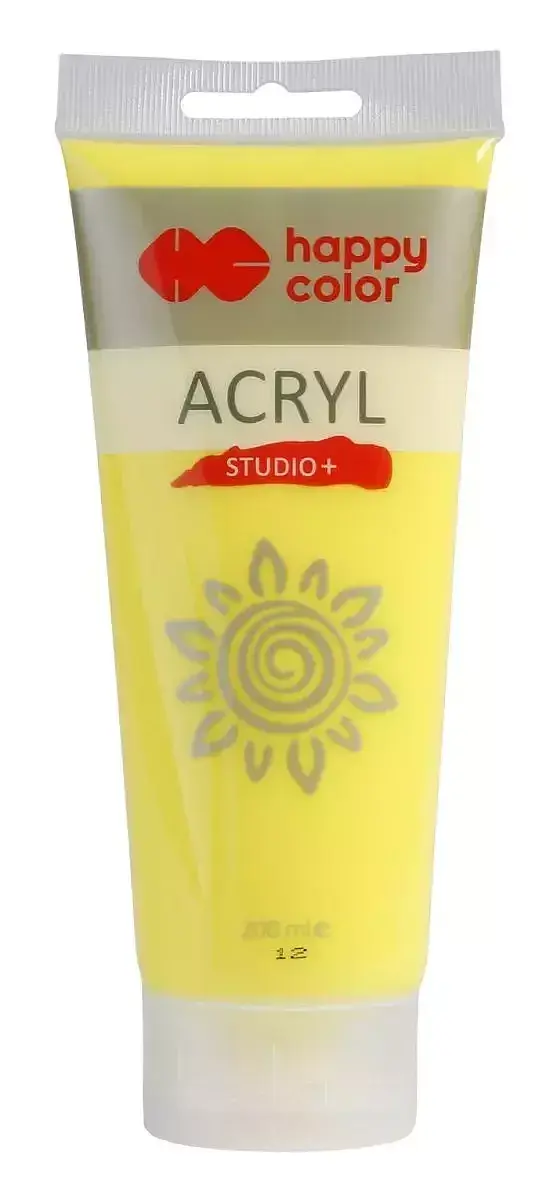 Farba akrylowa studio 200 ml cytrynowy happy color