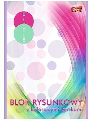 Blok rysunkowy z kolorowymi kartkami A4,