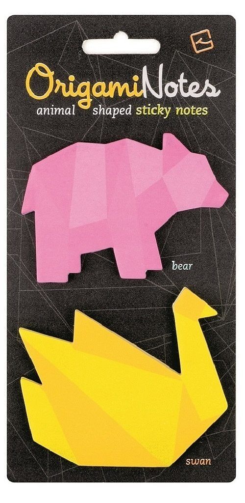 Karteczki samoprzylepne tg origami notes paw/niedźwiedź