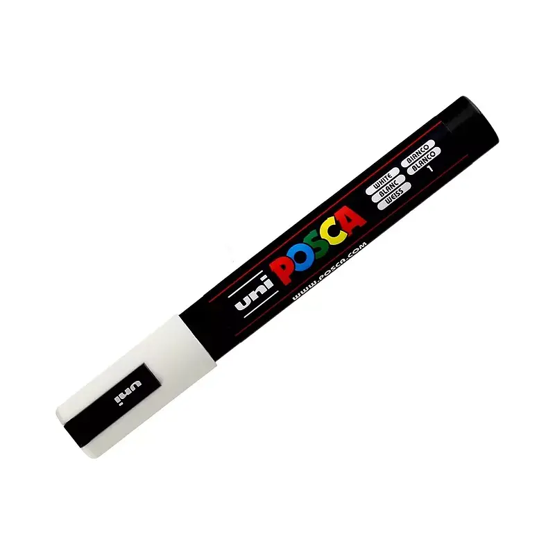 Marker pc-5m biały posca uni paczka 6 szt