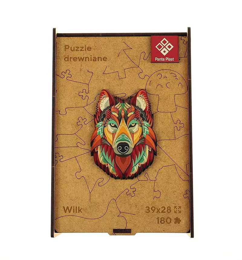 Puzzle 180 drewniane a3 wilk