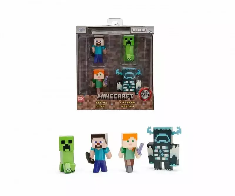 Figurka minecraft metalowa 4 sztuki