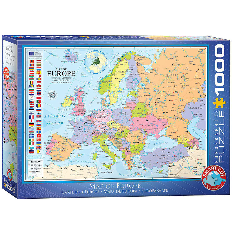 Puzzle 1000 mapa europy 6000-0789