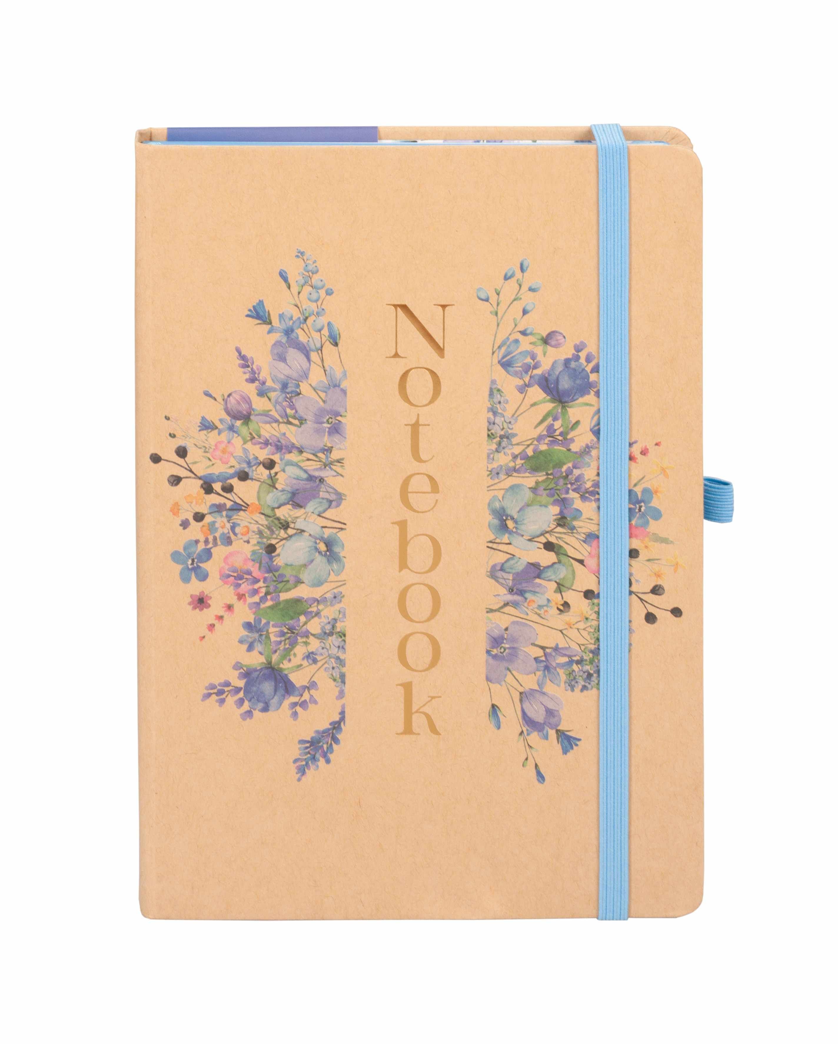 Notes Botanical A5 kratka Kraft Blue